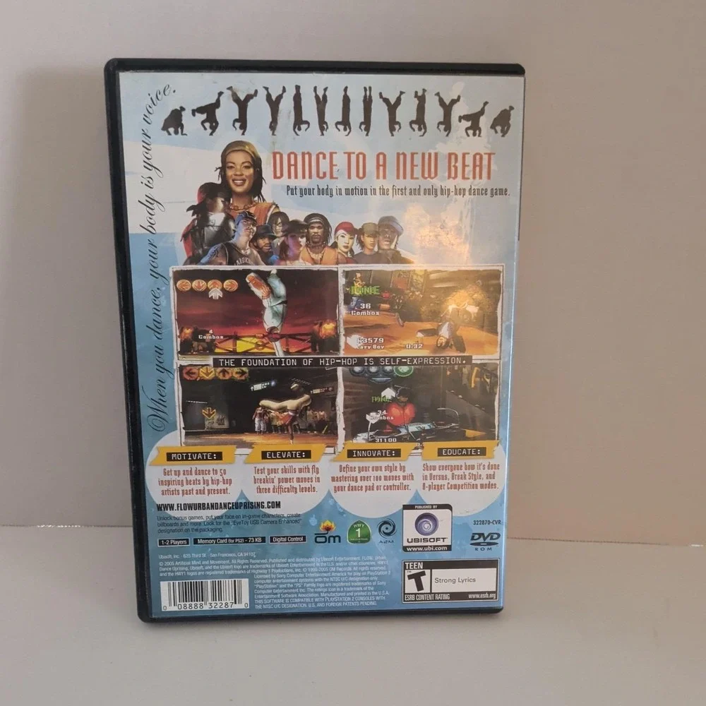 Flow Urban Dance Uprising Sony PlayStation 2 PS2 Game Ubisoft SLUS-21319 CIB